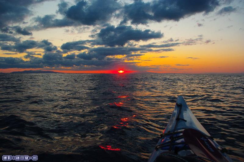 洲崎沖からの夕日2011年2月13日撮影