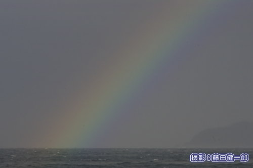 写真：14日、館山湾に虹が出ました！